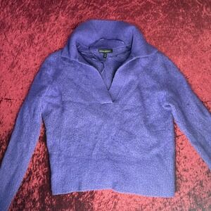 Banana Republic Wool Blend Sweater‎ Women's M Purple Soft Cozy